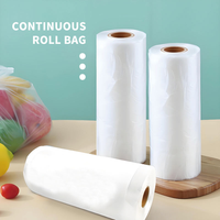 Emballage personnalisé d'usine, rouleau de pochettes scellées, rouleau de sacs en plastique transparent scellés pour supermarché