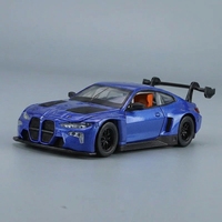 Modèle de voiture de sport en alliage moulé sous pression à l'échelle 1/32 avec portes ouvrables, effets sonores et lumineux et fonction de recul