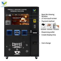 VFresh CE 인증 셀프 서비스 머신 신선한 원두 그라인더 내장 아이스 메이커 사무실용 신선한 원두 커피 자판기