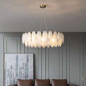 <span class=keywords><strong>Lampadari</strong></span> a Led nordici <span class=keywords><strong>per</strong></span> soggiorno sala da pranzo camera da letto occhiali da cucina <span class=keywords><strong>lampadari</strong></span> di piume lampada a sospensione di lusso con decorazioni artistiche in oro - Product Image 4