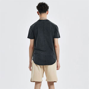 Alta calidad 250 Gsm 100% algodón Unisex camisetas Vintage de gran tamaño para hombres logotipo personalizado bordado ácido lavado fabricado - Product Image 2