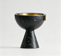 Brûleur d'encens vintage noir, détachable, poli à la main, pour une décoration de luxe, idéal pour les spas, les hôtels, la maison ou la table.