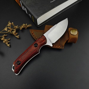 มีด BM-Hinden Canyon Hunter 15017 OEM ใบมีดตรง ด้ามจับเต็มด้าม 8Cr13Mov ไม้เนื้อแข็ง EDC มีดล่าสัตว์ อุปกรณ์เอาตัวรอดในป่า - Product Image 4