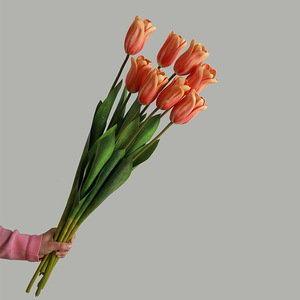 IFG Ingrosso 70cm <span class=keywords><strong>Fiori</strong></span> <span class=keywords><strong>di</strong></span> Tulipano Artificiali Real Touch per Matrimoni, Festa della Mamma, Halloween, Pasqua, Capodanno, Decorazioni per la Casa - 50 Pezzi - Product Image 3