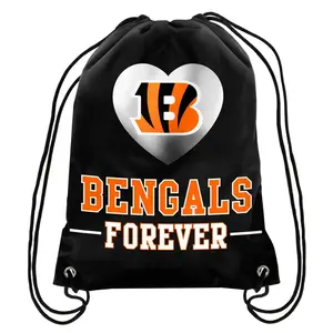 High Quality custom Cincinnati Bengals Forever Drawstring Makeup Backpack Bag Sport Gym Backpack