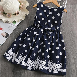Vestido de lunares para niñas de 3 a 12 años, vestido de verano sin mangas con lazo, ropa para niños, vestidos de princesa para bebés, ropa para niños 2020 - Product Image 2