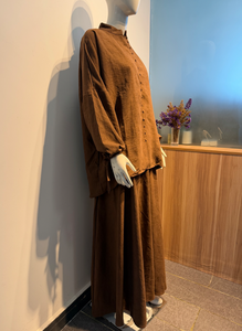 Ensemble Robe Musulmane Femme R-689 : Blouse, Jupe Longue, Style Marocain Dubaï, Tenue Arabe, Abaya Ramadan - Product Image 4