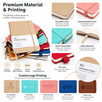 Carnet A5 personnalisé avec élastique, reliure spirale, couverture rigide, impression numérique pour le bureau, l'école, les réunions d'affaires et les cadeaux