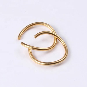 No <strong>Ear</strong> Hole Piercing Stainless Steel 18k Gold Plating <strong>Ear</strong> <strong>Cuff</strong> <strong>Earrings</strong> - Product Image 2