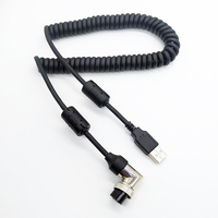 Kabel Spiral USB GX16 M16 4 Pin Konektor Aviation, Kabel Spiral GX16 M16, Kabel USB GX16 M16 4Pin Aviation