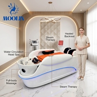 Moolin Meilleures Ventes Fauteuil de Massage Capillaire Confortable pour Spa de Tête, avec Massage Automatique, Style Thaïlandais et Japonais, pour Salon de Coiffure et Spa, avec LED
