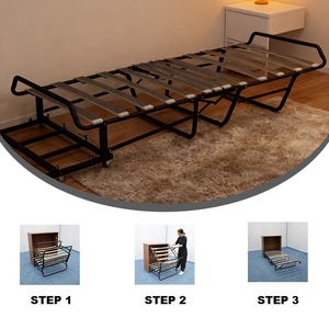 Meubelfabriek Duurzaam Draagbaar Modern Metalen Opklapbed met Schuimmatras voor Thuis Slaapkamer Kantoor Hotel Gebruik - Product Image 3