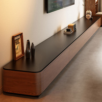 Meuble TV sur pied en bois massif, design vintage de luxe léger, table basse et meuble TV pour salon, mobilier de maison