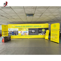 Stand Banner Pop Up Portabel Lipat Berbingkai Aluminium 3*3m untuk Pameran dan Iklan di Pameran Dagang