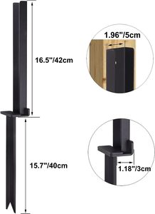 Fixer Anchor Ground Spike Fence Post Repair Stakes para reparación/Refuerzo Inclinado/Poste de valla de madera <span class=keywords><strong>rota</strong></span> - Product Image 4