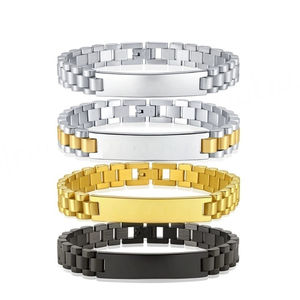 Brazalete de Acero Inoxidable para Hombre, con Logotipo Personalizado, Correa de Reloj, Cadena de Mano - Product Image 1