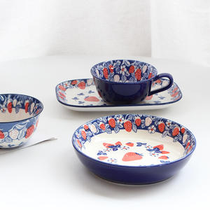 Juegos de cena de porcelana redonda con diseño de flores bohemias, decoración de boda de cerámica sostenible para fiestas, otras ocasiones - Product Image 2