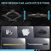 Nouveau design, cric à ciseaux portable en acier de 2,5 tonnes, kit de cric pour voiture, hauteur de levage de 130 à 390 mm, certifié CE ISO, garantie de 12 mois pour les voitures BMW