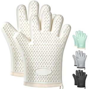 Non-Slip <b>Silicone</b> Oven Mitts with Soft Cotton Lining - Product Image 1