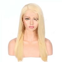 Perruques Lace Front Wig Remy 13*4-Perruque Lace Wig naturelle brésilienne, pre-plucked, blond miel, longue, transparente