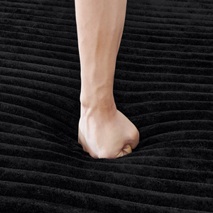 Corduroy Convertible Lounge <b>Sofa</b> <b>Bed</b> Set No Assembly Required Fluffy Modern Design with Memory Foam Filling - Product Image 3