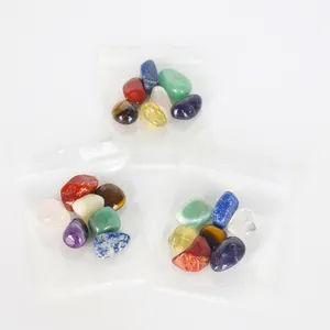 Venta al por mayor de cristal de alta calidad 7 Seven Chakra Piedras gravas Juego de regalo Cristales Curación a granel