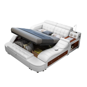 <span class=keywords><strong>Lit</strong></span> moderne en bois tatami, taille <span class=keywords><strong>king</strong></span>, réglable, multifonctionnel, massage, rangement, cuir véritable, confortable, <span class=keywords><strong>lit</strong></span> assemblé - Product Image 5