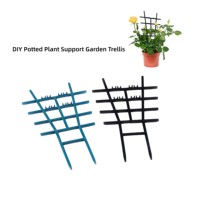 Treillis de support pour plantes grimpantes en plastique pour jardin, 42,5x22,5cm, pour fleurs en pot