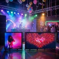 FTYVIEW P2.5 GOB Écran LED portable pliable pour table de DJ, mur vidéo HDR lisible en plein soleil, support au sol pour intérieur