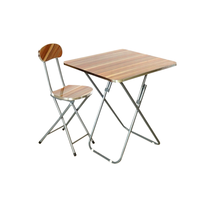 Table pliante en bois de conception carrée légère pliable de haute qualité