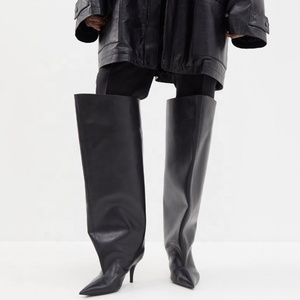 Super Wide Top Women Over Knee High Boots Pointed Toe <b>Shoes</b> Long Booties Stilettos Candy Colors High Heels Footwear - Product Image 5