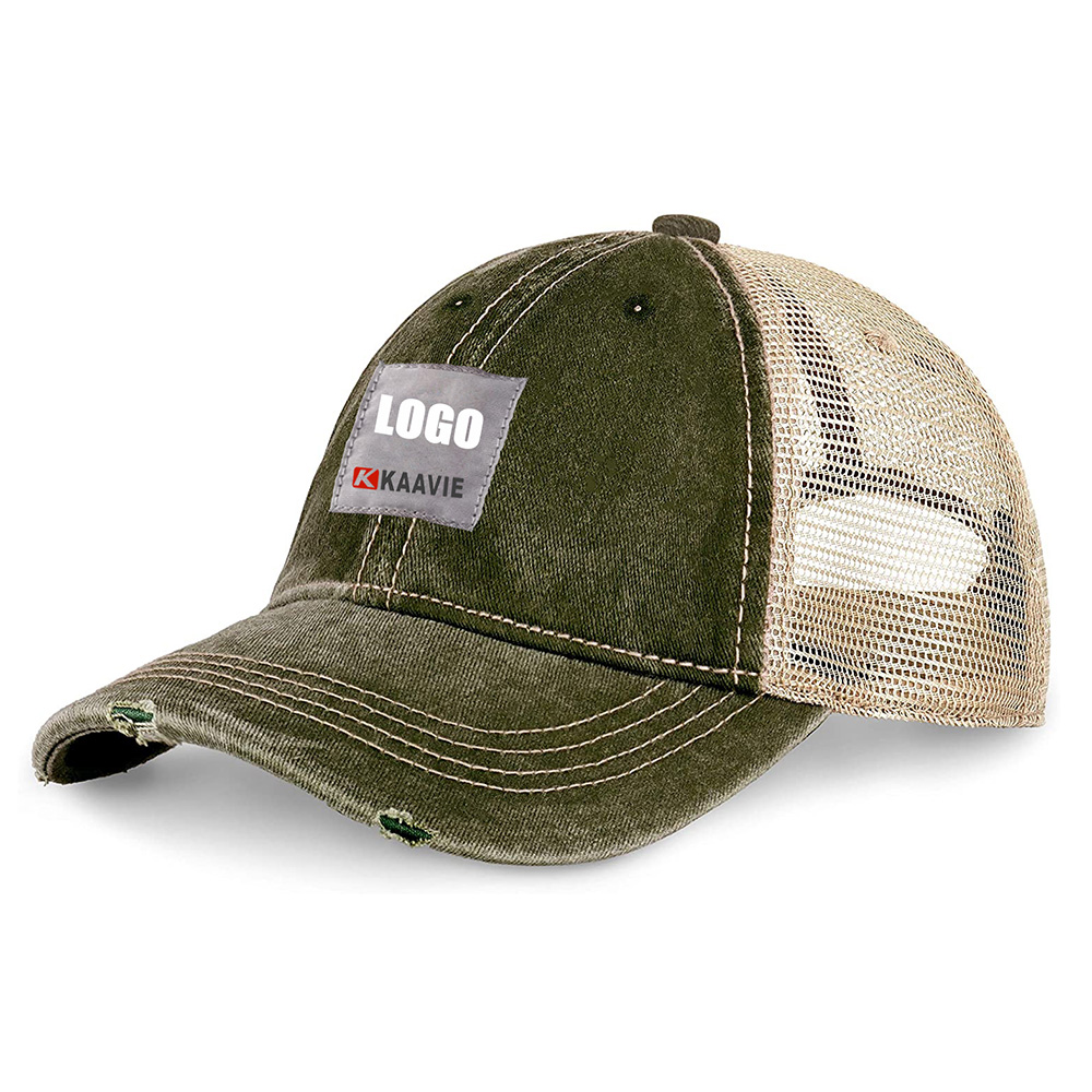 Richardson 112 Fitted Vintage Washed Baseball Cap 6 Panel ODM Country Mesh