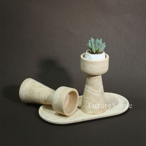 <span class=keywords><strong>Bougeoir</strong></span> en marbre <span class=keywords><strong>moderne</strong></span> <span class=keywords><strong>Bougeoir</strong></span> conique en marbre vintage élégant pour la décoration de la table à manger et l'ambiance romantique - Product Image 2