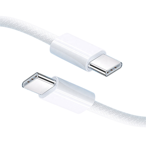Câble USB Type-C vers Type-C WFYEAR 1M TPE 5A PD60W, tressé, écologique, charge super rapide pour téléphone portable et appareil photo - Product Image 1