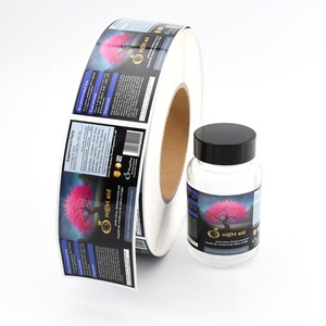 Étiquettes autocollantes personnalisées imperméables pour produits médicaux, étiquettes en rouleau pour compléments vitaminiques, pour l'emballage des bouteilles - Product Image 1