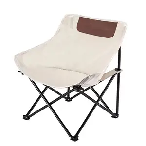 Support de dossier confortable de camping pliant robuste et durable en vente directe d'usine, chaises pliantes avec porte-gobelet/