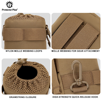 Protector Plus Pochette tactique EDC en nylon rigide pour gourde, pochette légère pour bouteille d'eau, pochette tactique de ceinture pour l'extérieur