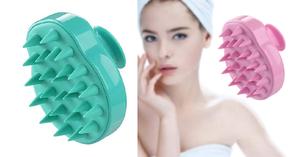 2024 Venta caliente forma de calabaza cabeza negra masaje de cuero cabelludo cepillo de champú de silicona para mujeres - Product Image 5