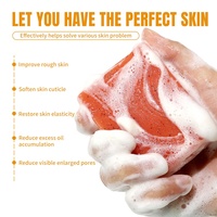 Savon Artisanal Exfoliant Éclaircissant et Nettoyant en Profondeur à l'Avoine, Noix, Papaye, Acide Kojique et Curcuma pour le Corps – Marque Blanche