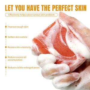 Bagno con etichetta privata pelle liscia e luminosa avena noce Papaya acido kojico Scrub pulizia profonda sapone fatto a mano - Product Image 3