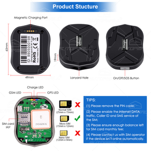 Xách tay không dây không thấm nước tài sản xe theo dõi thiết bị chống trộm SOS TK905 Mini GPS Tracker cuộc sống lâu dài Pin - Product Image 6