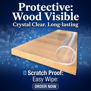 Film protecteur de table <span class=keywords><strong>Profolio</strong></span> en PVC rectangulaire transparent, biseauté, à bord en V, brillant, uni, teinté, 2 mm, 160 x 90 cm - Product Image 3