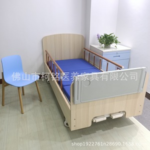 Cama de Hospital Keming Furniture de Madera Sólida con Reclinación Manual, Respaldo y Elevación de Piernas para Residencias de Ancianos y Centros de Convalecencia - Product Image 4