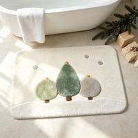 Maßgefertigter Moderner Flauschiger Teppich Weicher Kaschmir-Teppich mit Weihnachtsmuster Rutschfester Waschbarer Bettvorleger für Schlafzimmer