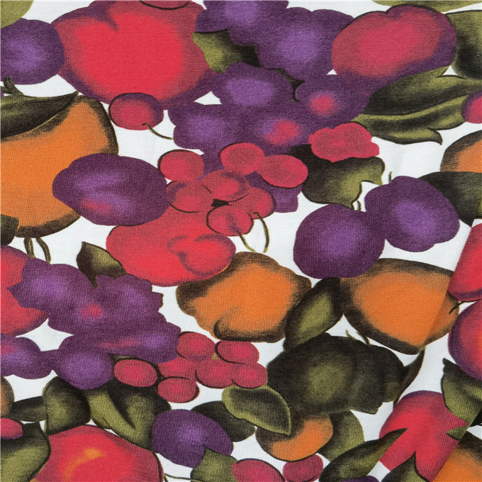 Printed Tencel Lyocell Spandex Fabric Printed Lyocell Knitted Fabric