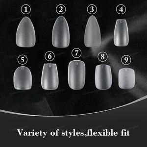 <span class=keywords><strong>Uñas</strong></span> acrílicas de varios estilos, Stiletto cuadrado, transparente, novedad - Product Image 2