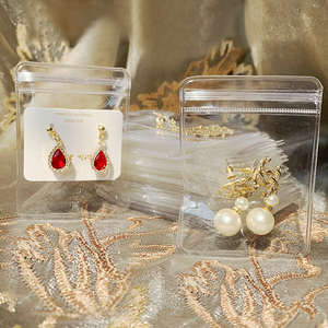 Bán buôn tùy chỉnh đồ trang sức bông tai PE nhỏ <span class=keywords><strong>Ziplock</strong></span> trong suốt OPP PVC Bracelet túi với logo - Product Image 1