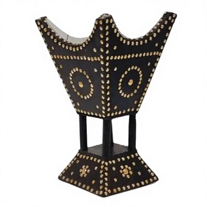 Quemador de incienso de madera de lujo, dorado, estilo árabe antiguo, para decoración del hogar. - Product Image 3