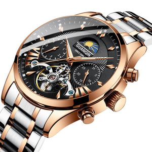 <span class=keywords><strong>Orologio</strong></span> da Polso Meccanico <span class=keywords><strong>Automatico</strong></span> da Uomo Guanqin GH17003 con <span class=keywords><strong>Cinturino</strong></span> in Vera <span class=keywords><strong>Pelle</strong></span> / Acciaio Inossidabile - <span class=keywords><strong>Orologio</strong></span> da Uomo - Product Image 4