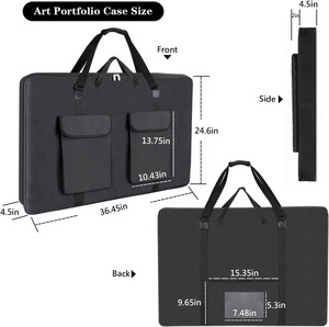 Lo <span class=keywords><strong>zaino</strong></span> per artisti Plein per lavori pesanti in nero con cinturino portatile morbido per <span class=keywords><strong>disegni</strong></span> <span class=keywords><strong>di</strong></span> opere d'arte fornisce spazio per cartelloni - Product Image 3